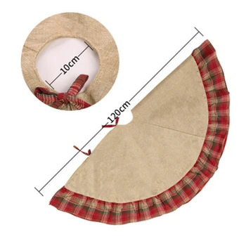 

Christmas Ruffle Lattice Design Tree Skirt 48Inch Large Sized Xmas Tree Apron Christmas Decorations Aprons Holiday Decorations