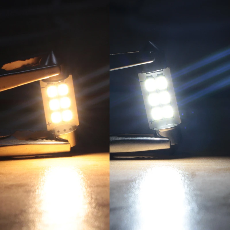 Супер светодиодная гирлянда 36 мм свет canbus SMD 2835 6 светодиодов 24 В без ошибок авто Интерьер Doom лампа грузовик номерной знак лампа 24 вольт