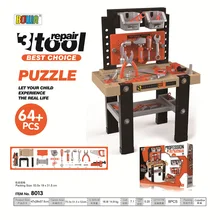 64 шт. Игрушки для мальчиков, обучающий инструмент для разборки, набор инструментов для ремонта винтов, набор инструментов для ролевых игр, набор инструментов для ремонта детских пазлов