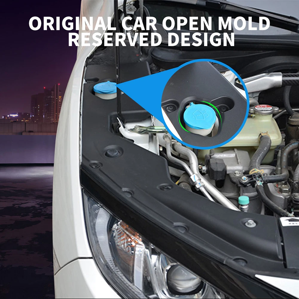 Engine Compartment Panel Car Styling Bay Side Cover Pair-long Version Fit for 10TH GEN HONDA CIVIC 2016 -