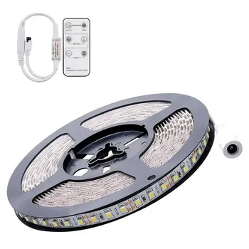 

New Flexible 5M DC 12V 72W SMD 2835*600 Leds IP65 Waterproof White(6500K) LED Strip Band Lights + Remote Controller