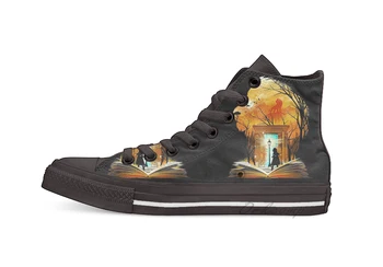 

Courage Dear Heart Novelty Design High Top Canvas Custom Shoes flat Casual shoes Drop Shipping
