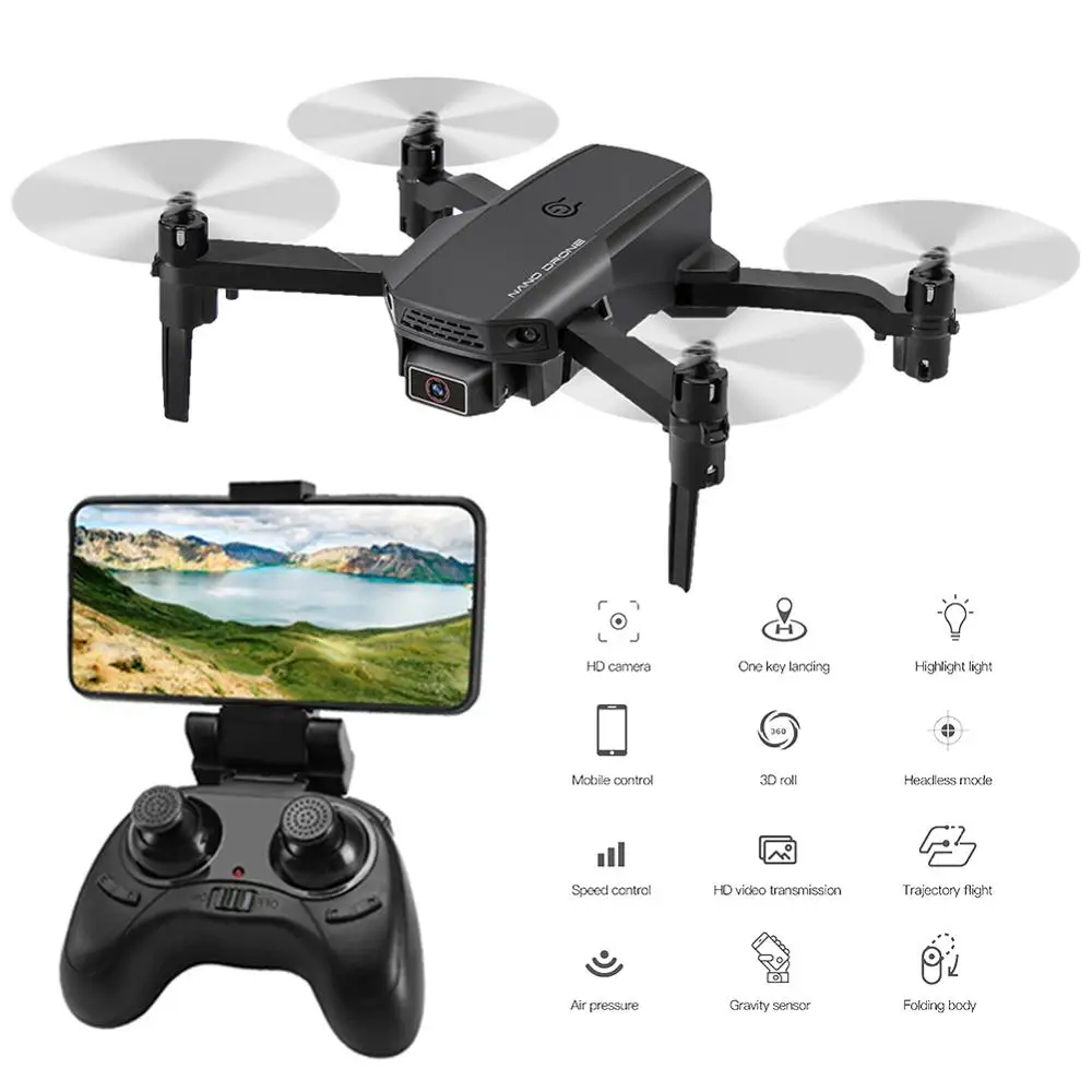 

Mini Folding Drone 4K 110° Wide Angle Camera Live Video RC Quadcopter with Altitude Hold for Kids and Adults