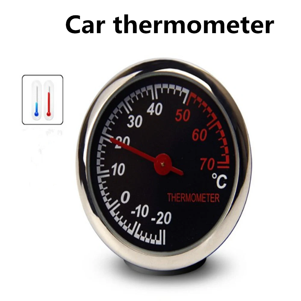 Car thermometer Мини автомобильные цифровые часы авто часы Автомобильный термометр гигрометр украшения часы с орнаментом в автомобильные аксессуары - Название цвета: Car thermometer
