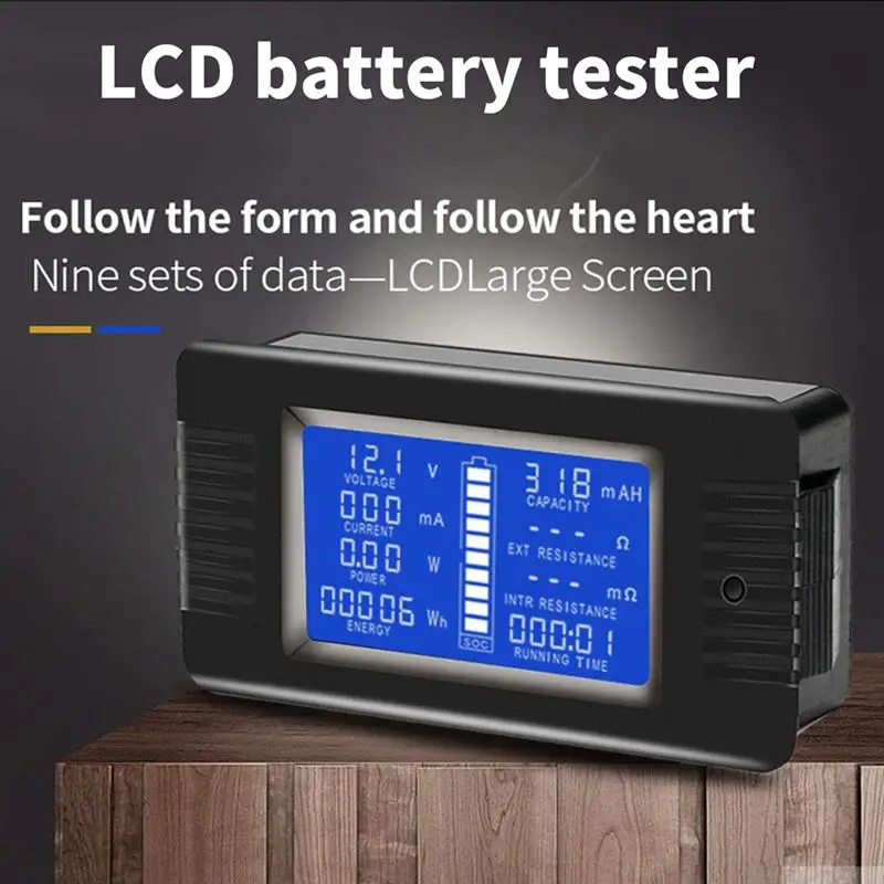 

DC Multifunction Battery Tester Meter Multimeter Ammeter Voltmeter LCD Display Digital Current Voltage Solar Power Multimeter