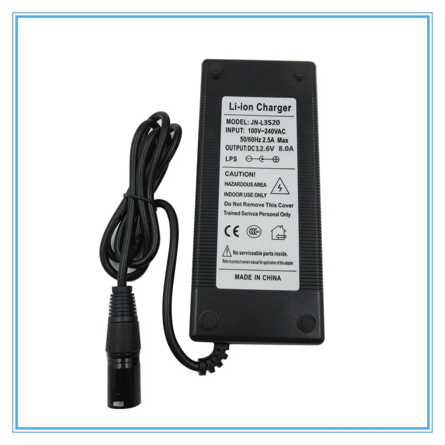 12.6V 8A Lithium battery charger 12V 8A for 3series li-ion battery 10.8V 11.1V 12V 12.6V Li-Po battery pack