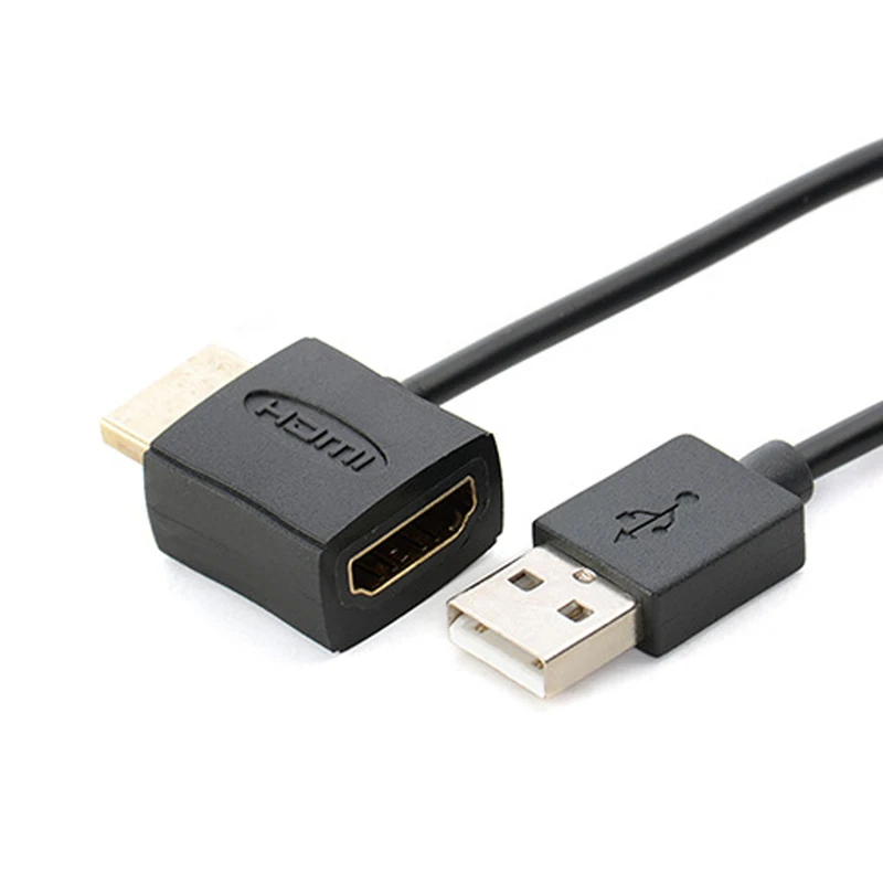 Переходник hdmi штырь гнездо с кабелем питания USB 2 0 50 см|Компьютерные кабели и