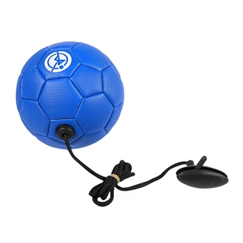 

Football Training Ball Kick Soccer Ball Tpu Size 2 Kids Adult Futbol with String Beginner Trainer Practice Belt,Blue Color