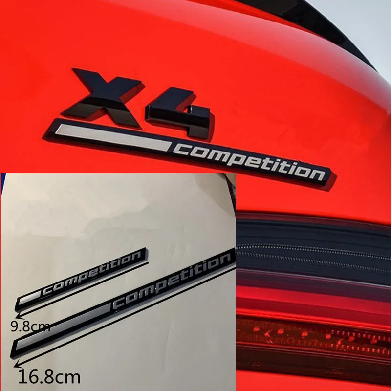 

COMPETITION Bar Underlined Emblem Trunk Badge Thunder Edition Car stickers For BMW M1 M2 M3 M4 M5 M6 M7 M8 X1 X3 X4 X5 X6 M