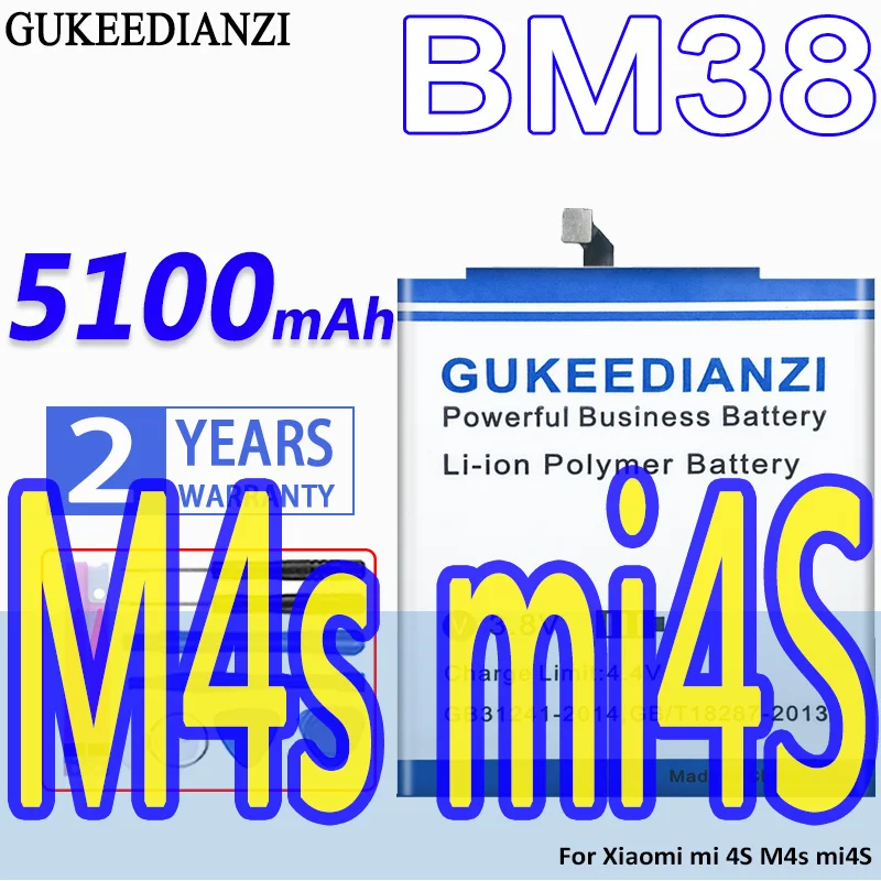 Новый мобильный аккумулятор GUKEEDIANZI BM38 для Xiaomi mi 4S M4s mi4S перезаряжаемые настоящие