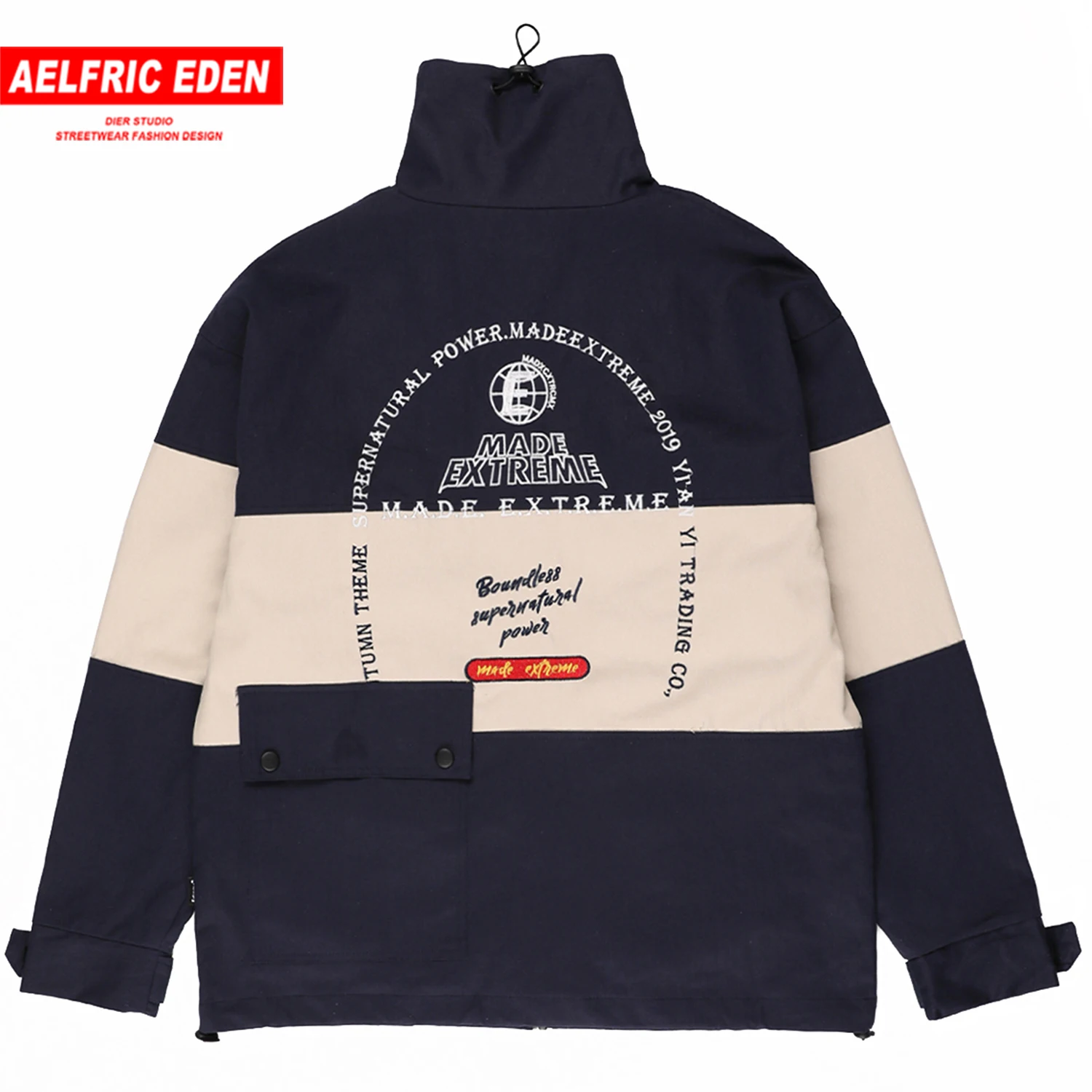Aelfric Eden хип хоп цветные часы Лоскутные мужские куртки осень зима мода
