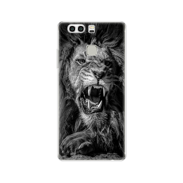 phone case for huawei P9 LITE PLUS 2016 soft tpu silicon back cover 360 full protective printing transparent coque