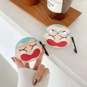 

3D Cartoon Crying Boy Silicone Case for Airpods Cute Bluetooth Earphone Case for Apple Airpod 12pro Cover with Keychain Anime