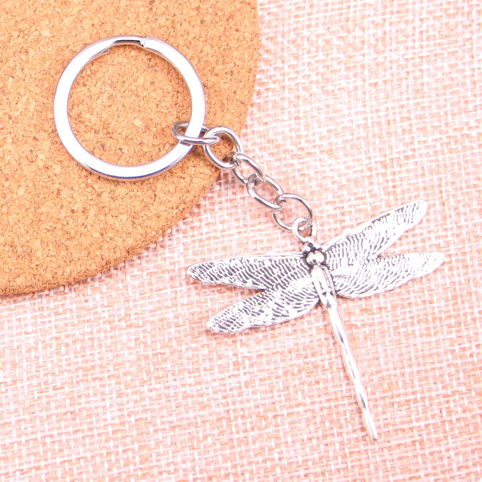 20 шт брелок со стрекозой 43*47 мм Подвески автомобильный брелок держатель Брелок-сувенир ювелирные изделия подарок
