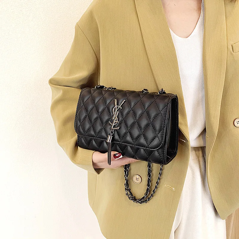 

2020 New Ladies Chain Bag Fashion Casual Pu Rhombus One Shoulder Messenger Bag