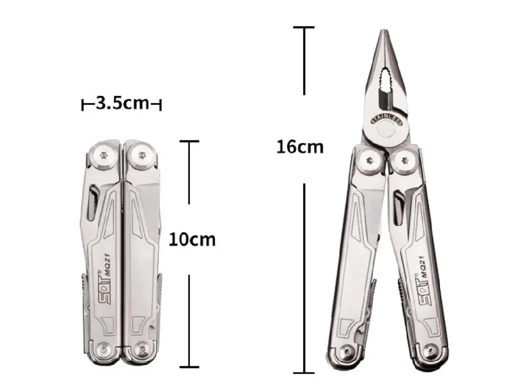 19mm ratchet wrench Daicamping DL12 18 In 1 Multifunctional 7CR17MOV Folding Knife Hand Tools Set Multitools Wire Cutter Stripper Multi Plier Kit 21mm wrench