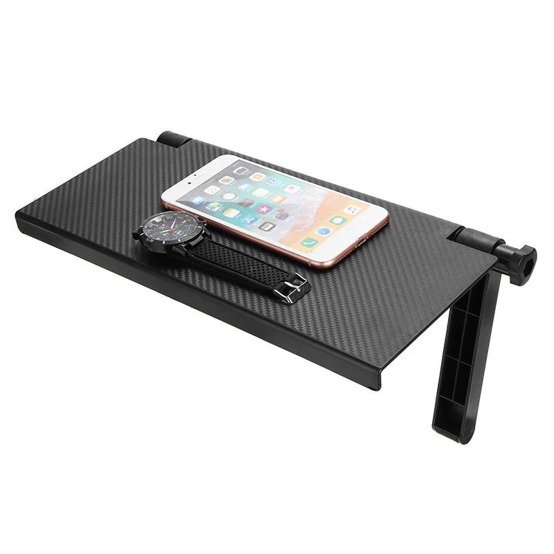 Office Supplies Desktop Screen TV Caddy Screen TOP Shelf Storage Folding Bracket Adjustable Display Shelf Rack Black