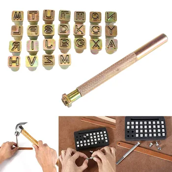 

Leather Crafts Capital Letters Stamp Set 26 Letters Alphabet Stamps Steel Punch Tool Leather Art Crafts Stamping Tools V