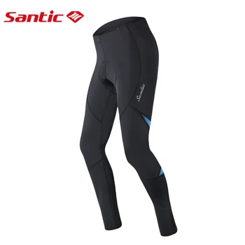 

Santic Men Winter Pants Cycling Long Padded Pants 4D Cushion Pad Reflective Thermal Pants Cycling Pants Thermal