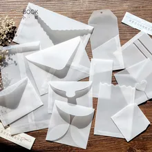 Beautiful Transparent Sulfuric Acid Paper Envelope Sets Creative Designs DIY Multifunction Mini Envelope Sets