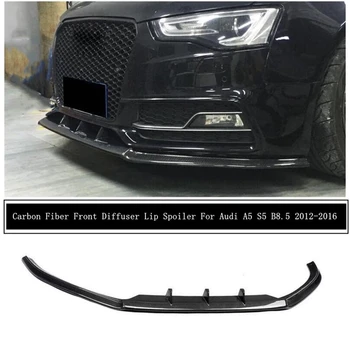 

For Audi A5 S5 B8.5 2012 2013 2014 2015 2016 Carbon Fiber Front Bumper Diffuser Lip Spoiler Skirt kit Auto Accessories