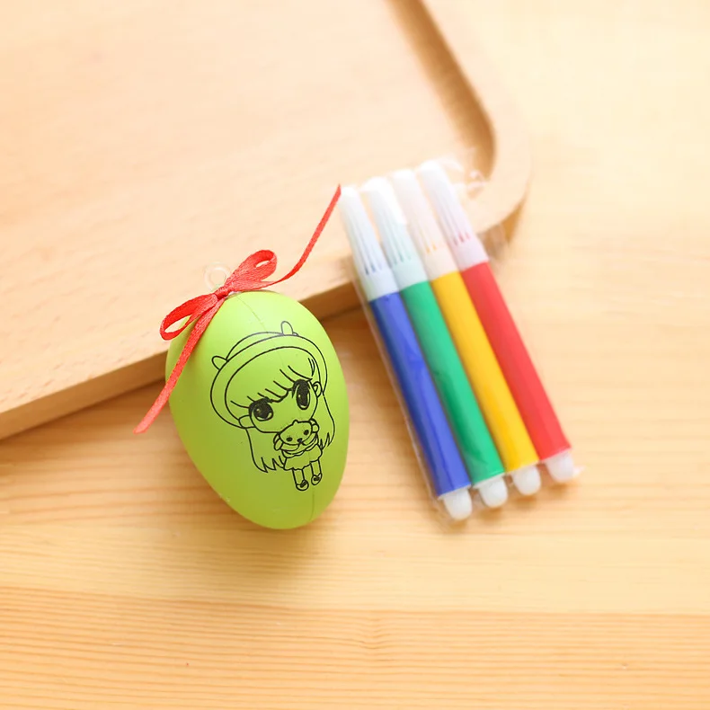Детская одежда ручной работы DIY расписные пасхальные яйца модель яйца с граффити-принтом подарки украшения Пластик яйцо гусиных яиц