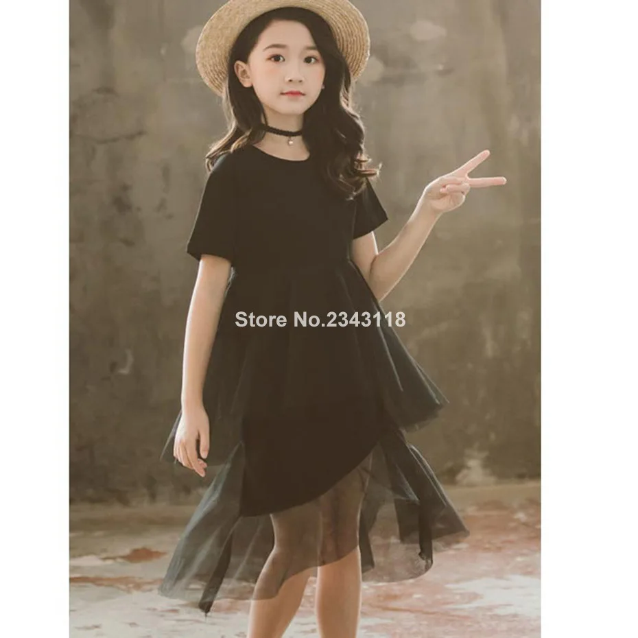 

Girl Dress Party Patchwork Girls Summer Dress Casual Style Girls Mesh Dresses Teenage Summer Clothes For Girls 6 8 10 12 13 14