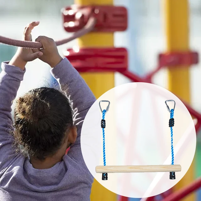 Kids Climbing Children Indoor Outdoor Home Activity Fitness Ring Game Accessories Playground Sports Trapeze Swing Bar Training 6