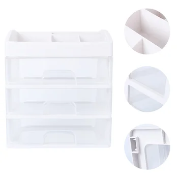 

1PC Plastic Cosmetic 2 Layer Drawer Organizer Makeup Container Desktop Sundry Storage Case