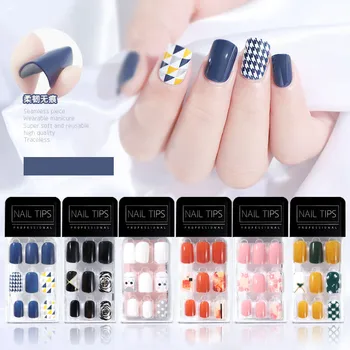 

30 Pcs Multi Style Fake Nails Patch Detachable Fake Nail Set Full Cover Colorful Nails Art Products Diy Manicure Decoration #L15