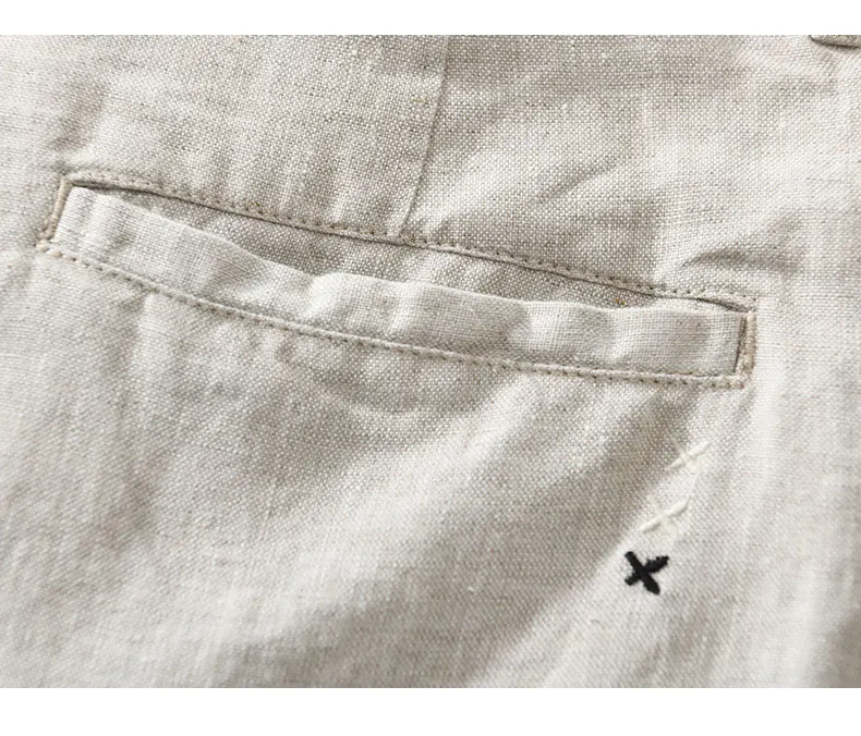 Pure Linen for Men 2024 Summer New Fashion Solid White Loose Holiday Shorts Man Casual Plus Size Button Fly Short Pants_voghion.com