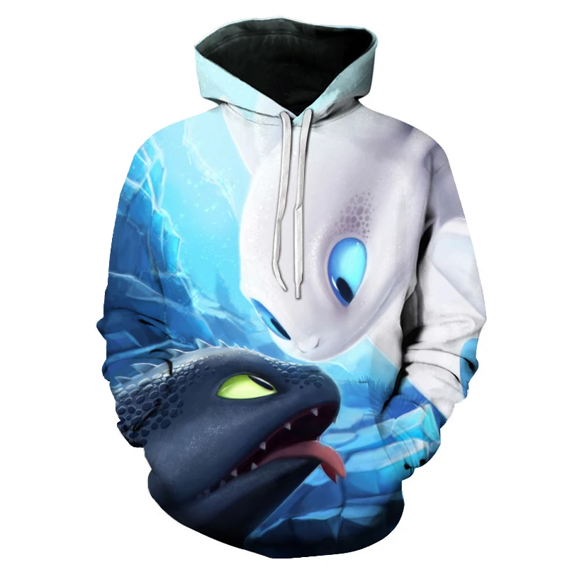 Толстовка Мужская/Женская с длинным рукавом и 3D принтом Как приручить