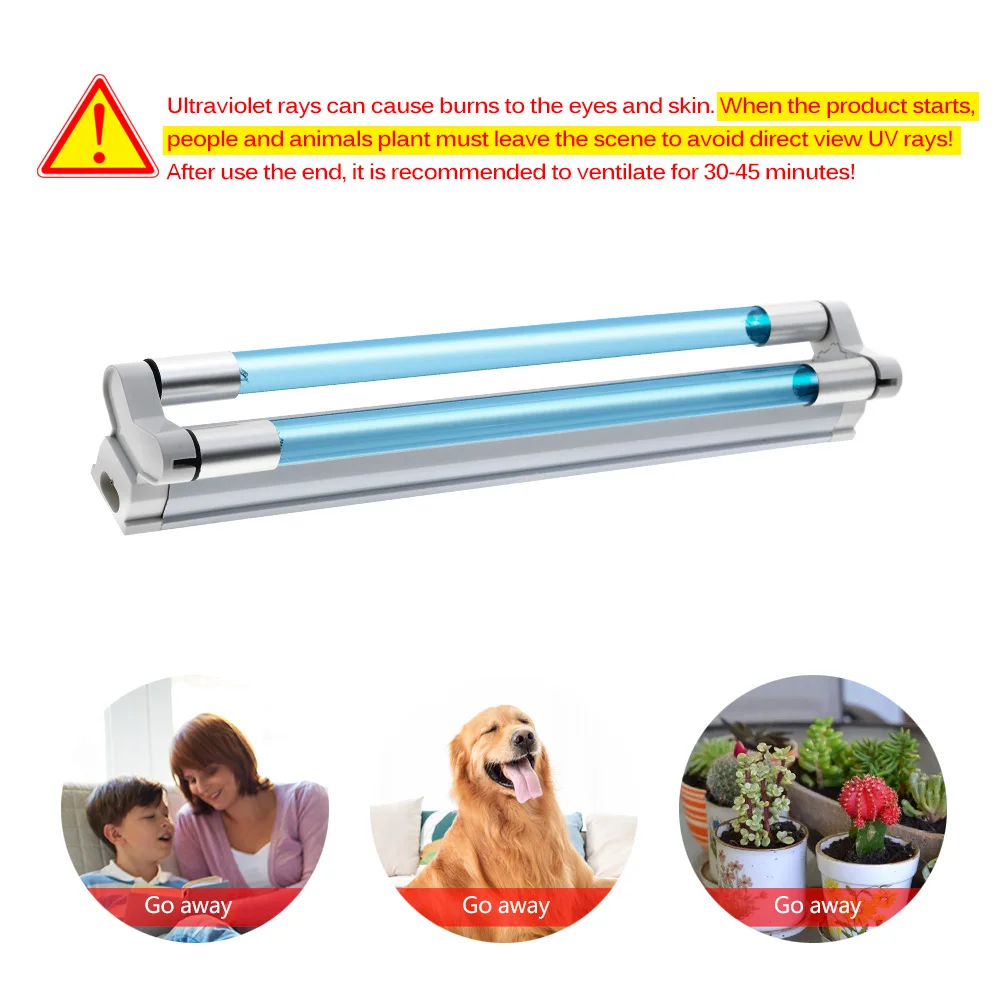 220V Ultraviolet Germicidal Lamp T5 Tube 16W UVC Ozone Double-sterilized for Home / Hospital
