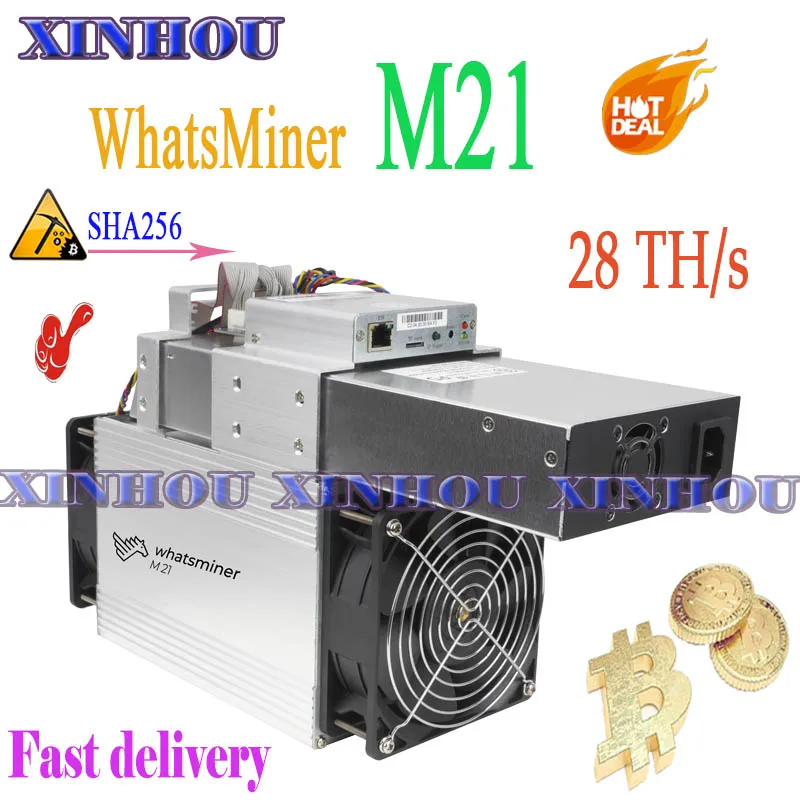 Майнер BTC BCH Miner WhatsMiner M21 28T для биткойнов асик с блоком питания лучше чем M3 M3X M20s M21S