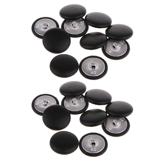 20Pcs Artificial Leather Covered Upholstery Buttons Garments Decor