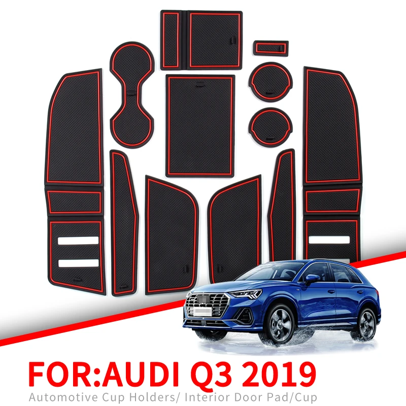 Противогрязный коврик для AUDI Q3 для S Line Логотип Двери паз ворота слот подставка Противоскользящий коврик