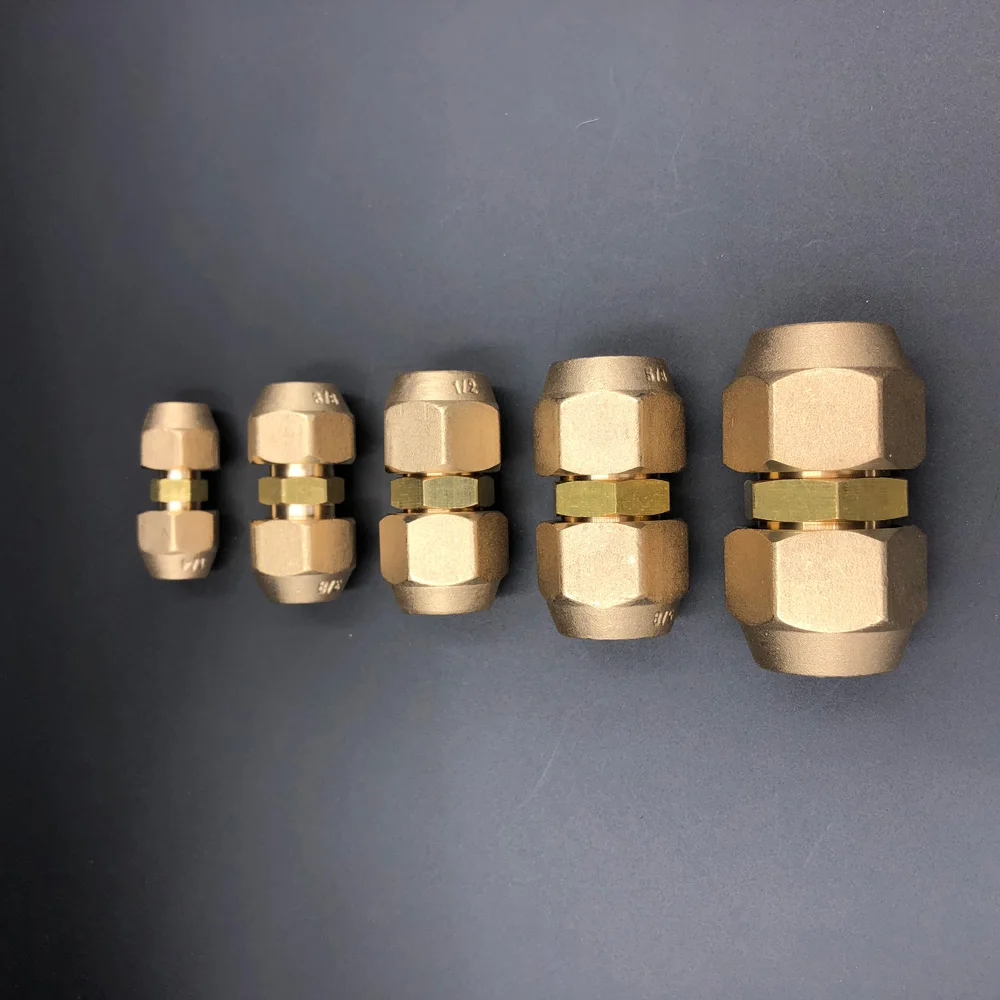 

45 Degree SAE 1/4" 3/8" 1/2" 3/4" Flare Pipe Fitting With Nut Adapeter Air conditioner