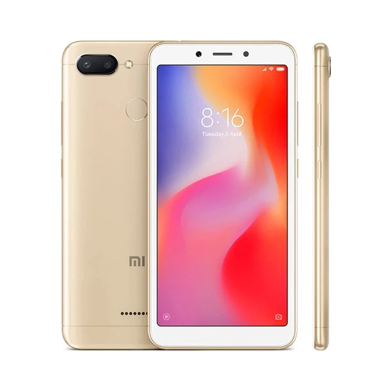 Первоначально Глобальный Версия Xiaomi Redmi 6 4 GB 64 GB смартфон Helio P22 Восьмиядерный Процессор 12MP+ 5MP две камеры 5,4" 18:9 полный Экран - Цвет: Золотой