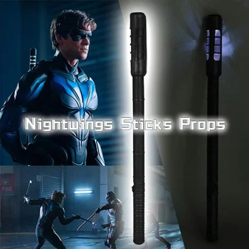 

Titans Cosplay Dick Grayson Robin LED Nightwings Escrima Sticks Props Halloween superhero Carnival Party Magic Light Stick