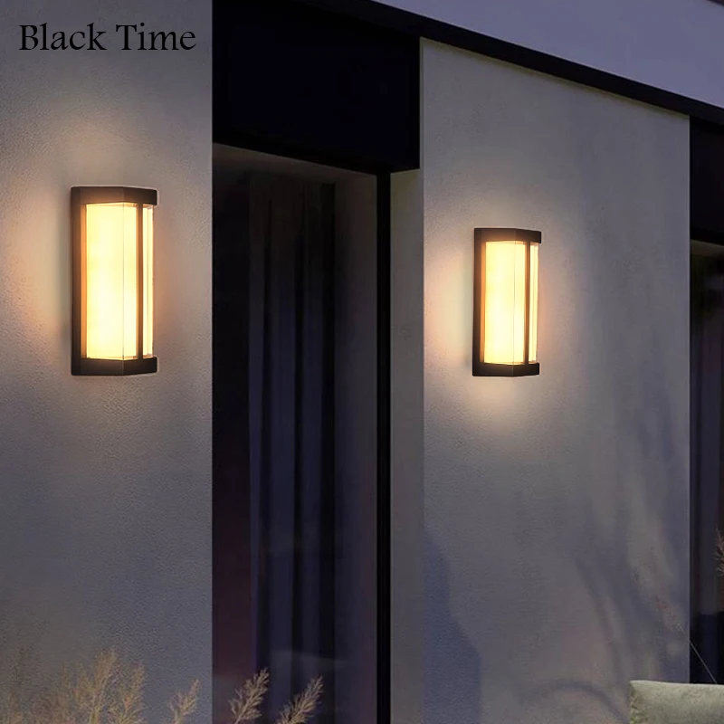 

Black Modern LED Wall Light for Outdoor Waterproof Villa Courtyard Light Balcony Terrace Aisle Corridor Light Lighting Wall Lamp