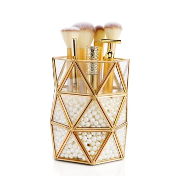 

Nordic style ins metal pen holder makeup brush bucket desktop storage container home decoration ornament eyebrow pencil bucket