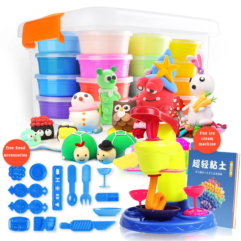 Сверхлегкий slime 12/24/36 разноцветный пластилин набор головоломка цвет слизи игрушки детей пространство бумажной Развивающие игрушки для детей