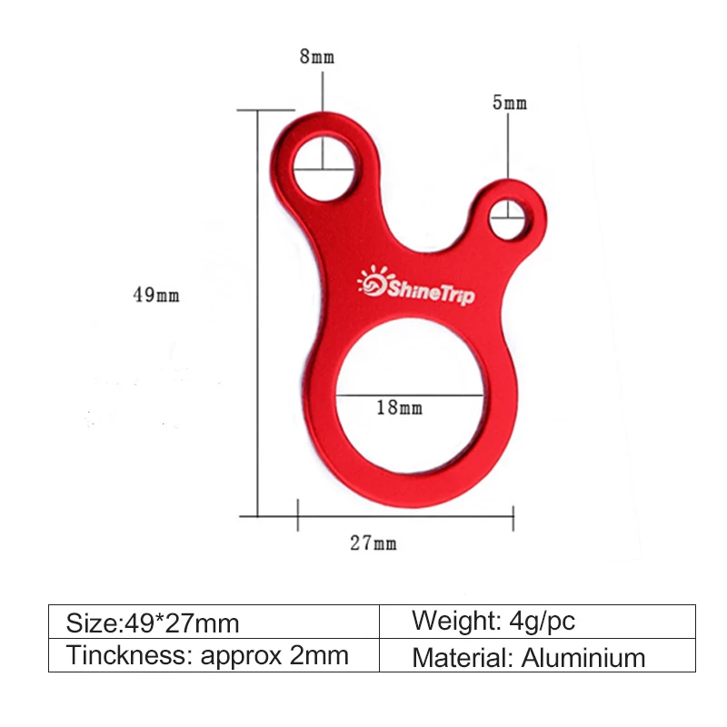 Outdoor Camping Tent Vento Corda Buckle, liga de alumínio, Tent Cord, Rope Fastener, aperto gancho, 3 furos, 5 pcs por lote