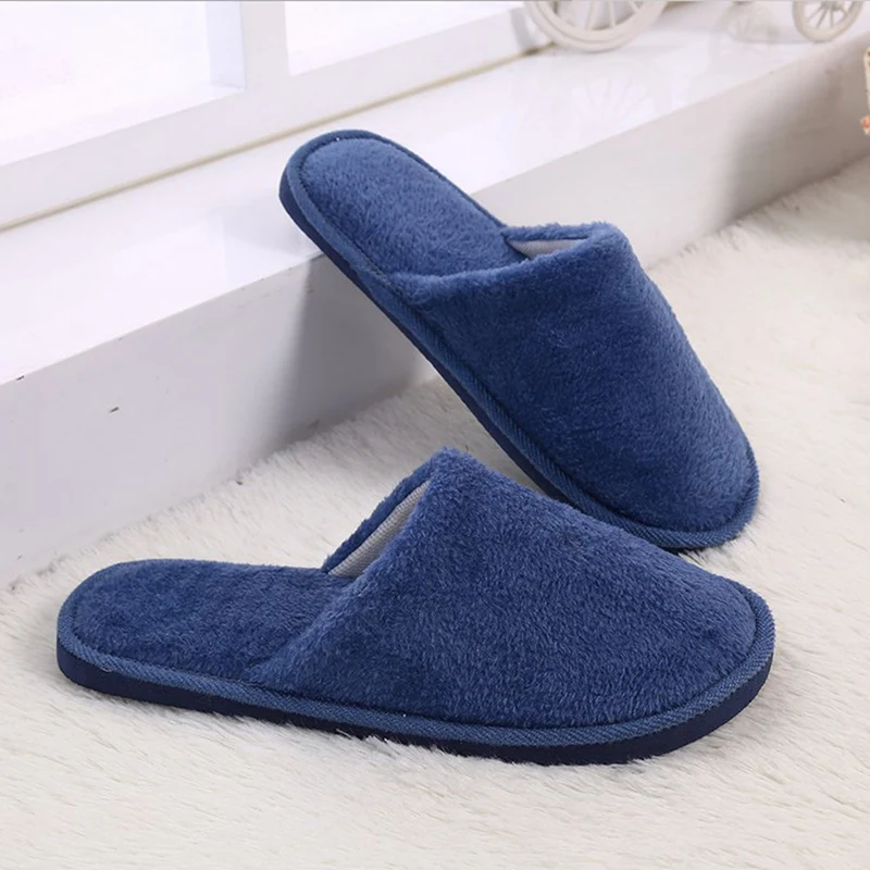 Plush Slippers Men's Winter Warm Slippers Indoor Casual Sneakers For Home