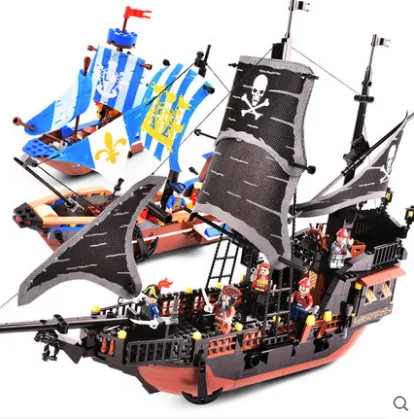 

GUDI 652pcs Pirates Caribbean Black Pearl Ghost Ship Large Models Building Blocks Birthday Gift Compatible Legoinglys Technic