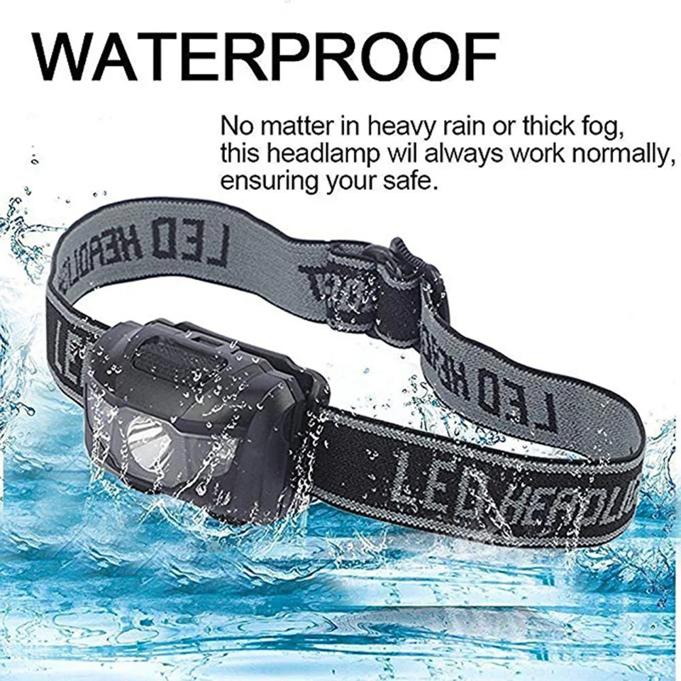 

Waterproof LED Bicycle Cycling Headlamp 4 Light Modes Lightweight Headlight for Running Hiking Hunting Fishing Camping Light