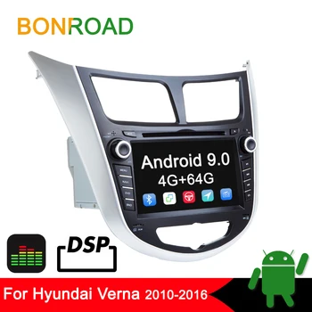 

Bonroad Android 9.0 Car Multimedia Player Car DVD For Hyundai Solaris Verna Accent 2010-2016 Car GPS Radio Video Navigation