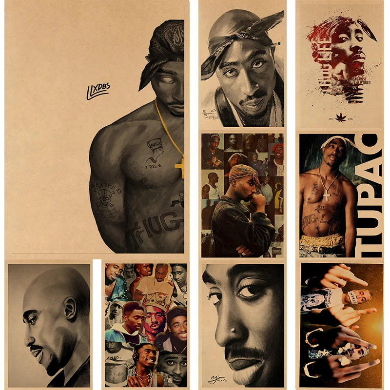 Постеры в американском стиле популярный артист хип-хоп рэпер звезда 2Pac