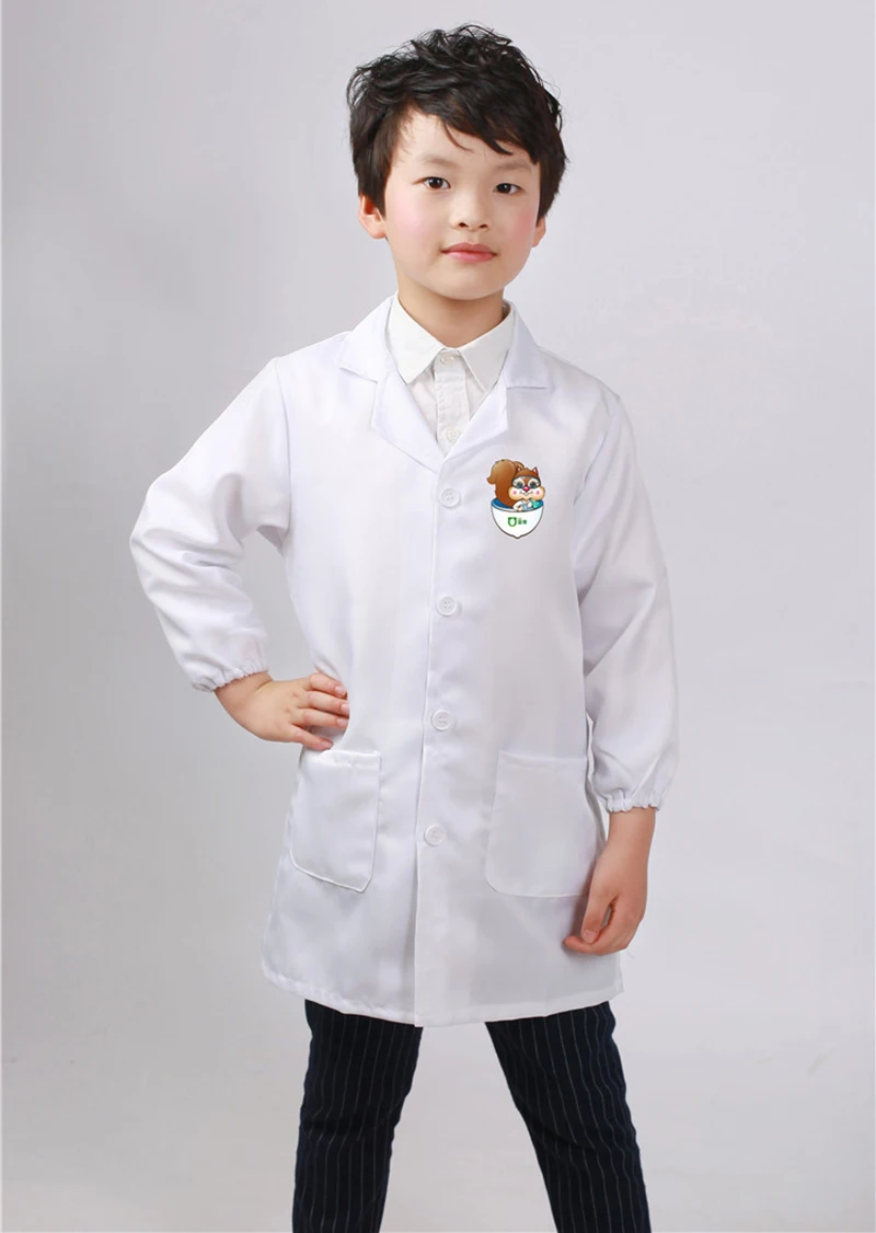 CoatCool Bata Blanca Niños, Algodón Bata de Laboratorio Niña con Tarjeta de  Identidad, Bata Blanca Disfraz Bata Medico Infantil Disfraz Cientifico Bata  Doctor para Niño y Niñas Estudiant Cosplay, S : 