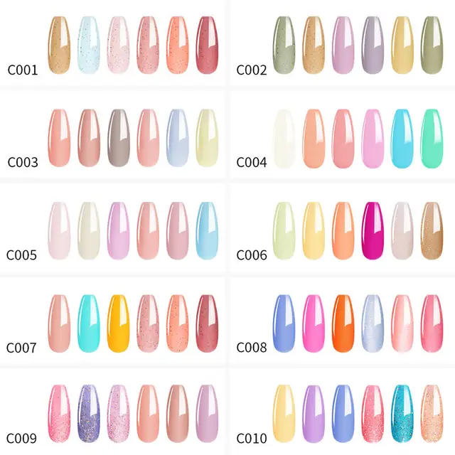 Elite99 6PCS Candy Gel Nagellack Set Tränken Weg Vom UV LED Nagel Lack Salon Maniküre Hrybrid 10ML Nagel kunst Gel Kit Lack